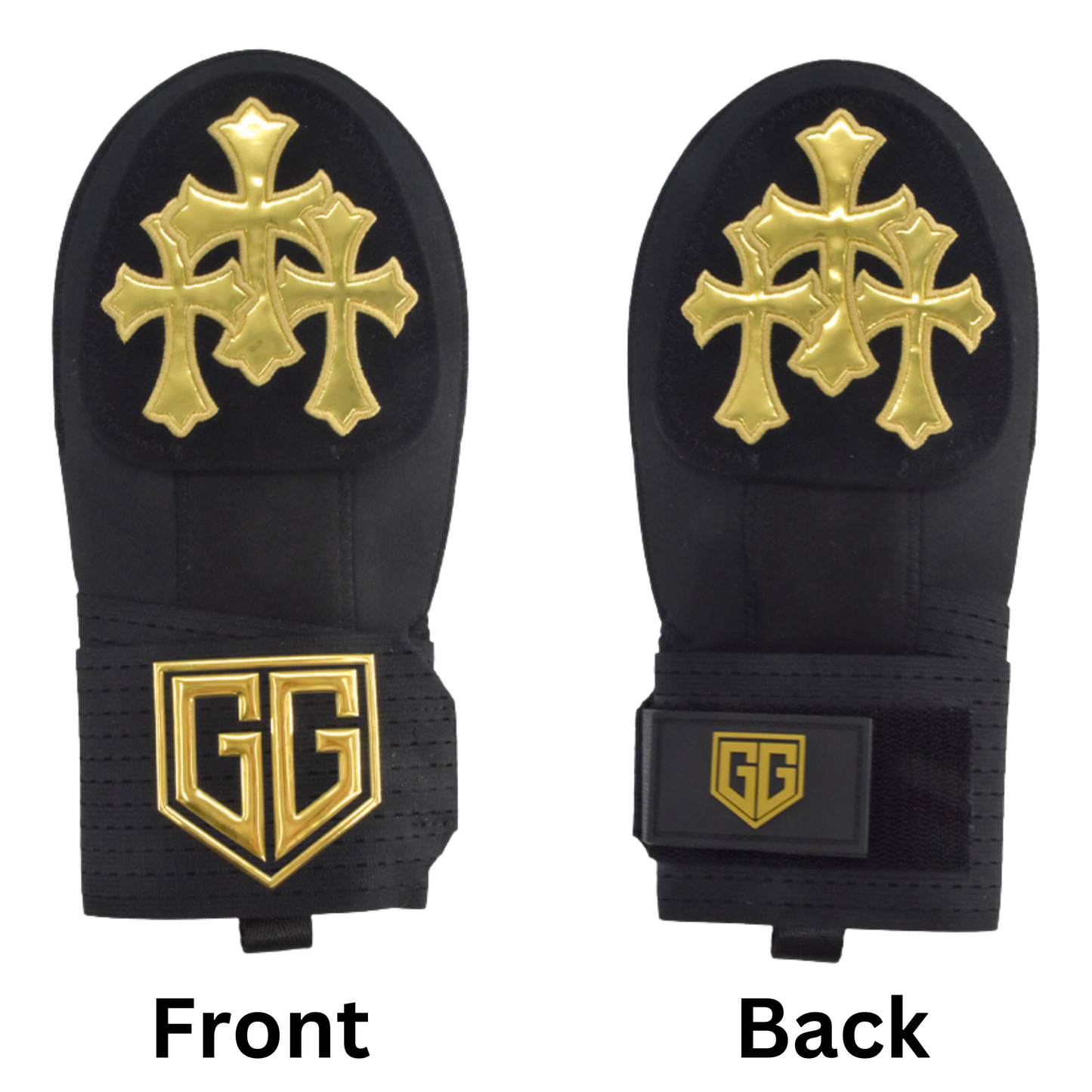 Gold Crosses Sliding Mitt - Youth