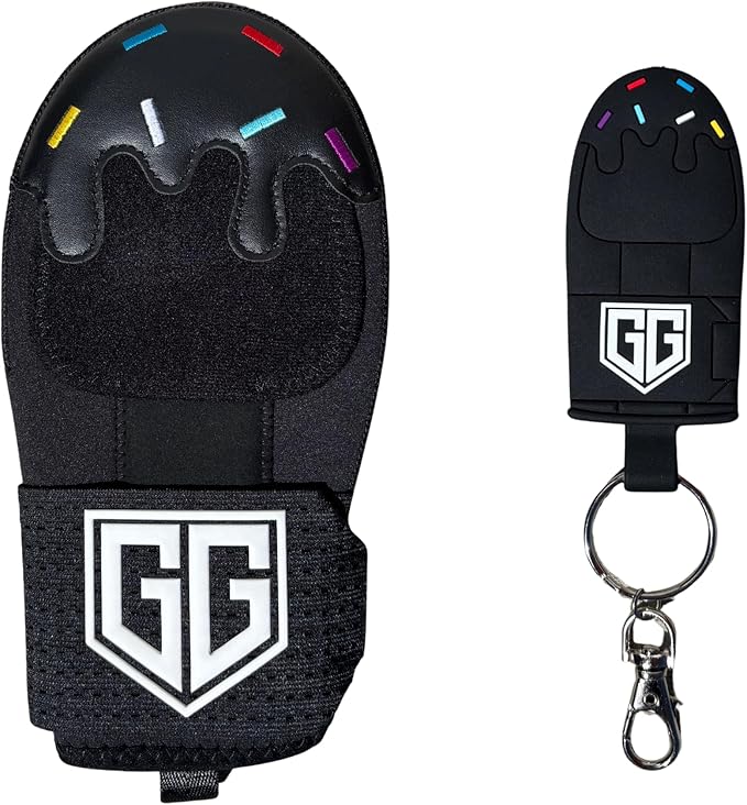 Black Drip Sliding Mitt - Youth