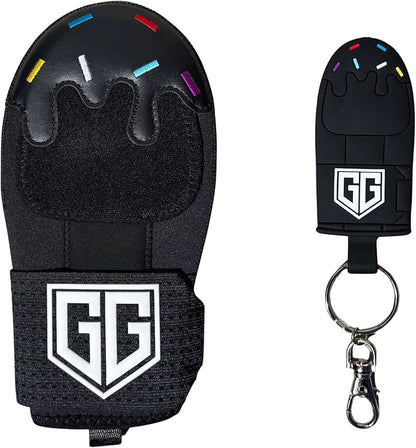 Black Drip Sliding Mitt - Youth