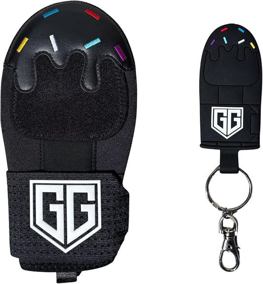 Black Drip Sliding Mitt - Youth
