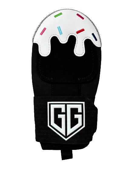 White Drip Ice Cream Sliding Mitt - Youth