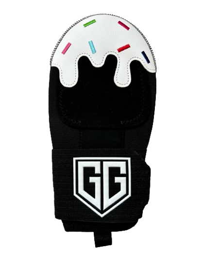 White Drip Ice Cream Sliding Mitt - Youth