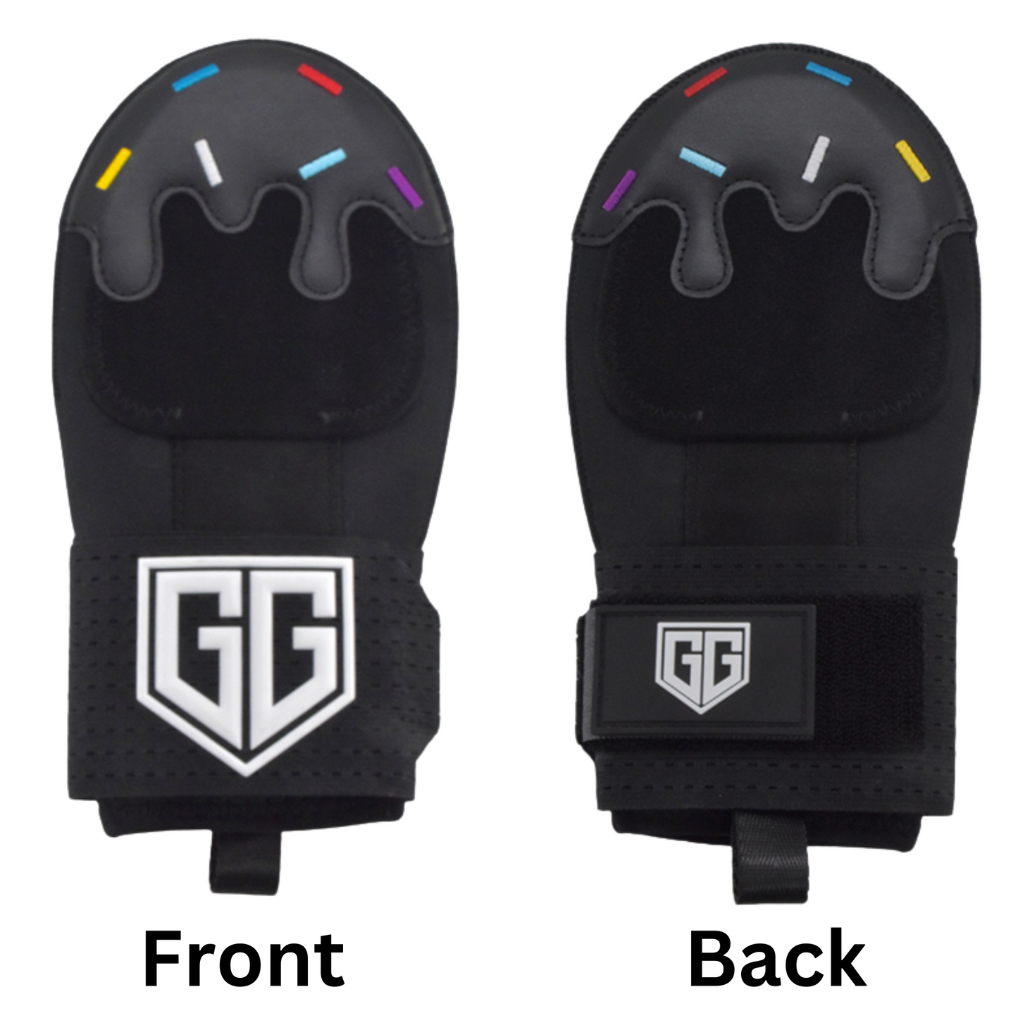 Black Drip Sliding Mitt - Youth