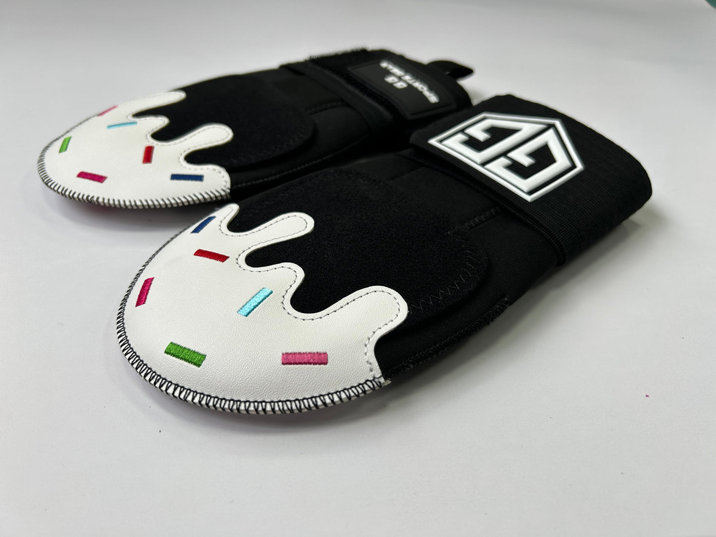 White Drip Ice Cream Sliding Mitt - Youth