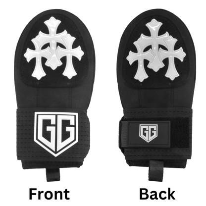 White Crosses Sliding Mitt - Youth